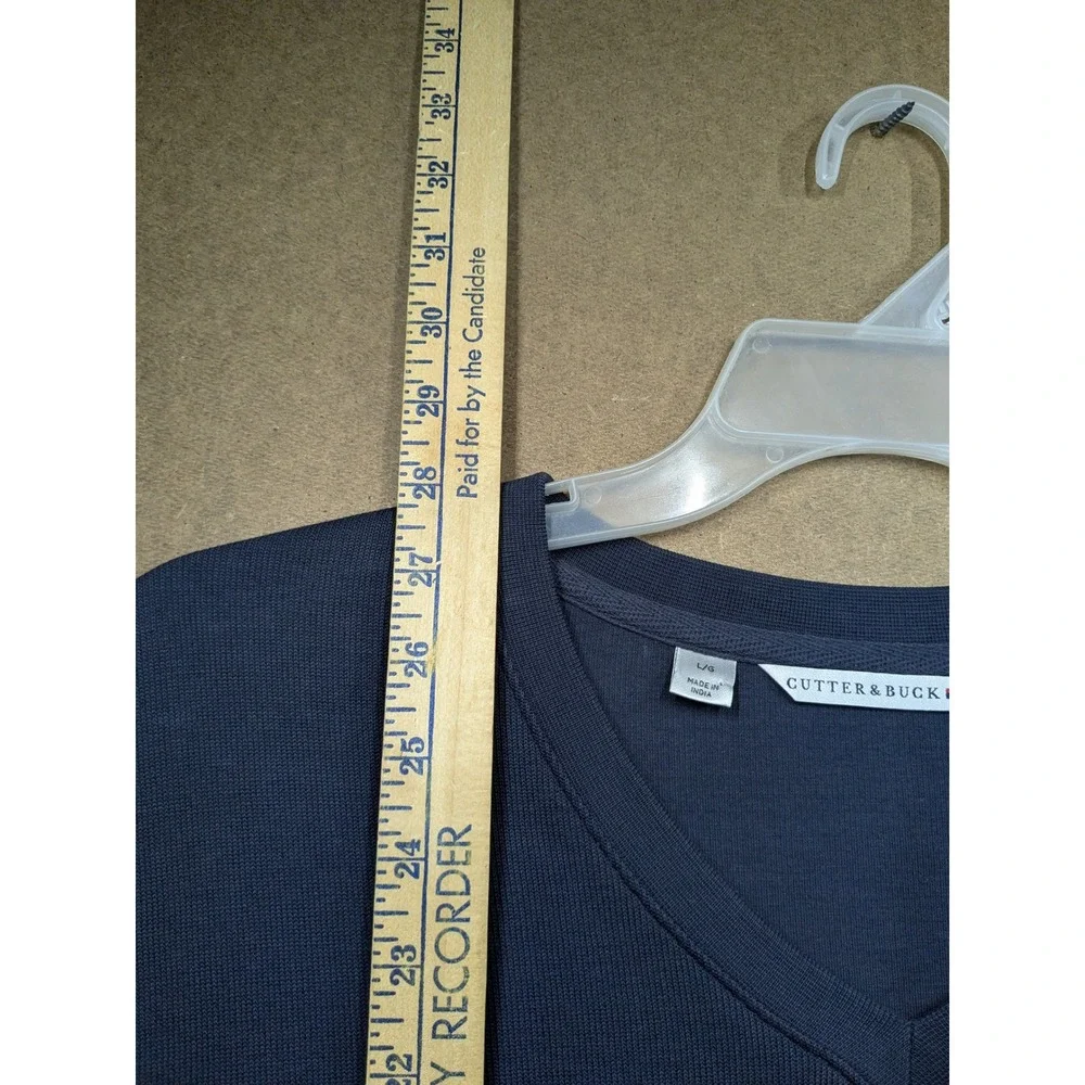 Cutter & Buck Mens V-Neck Sweatshirt Large Navy Blue Phoenix Logo Pullover